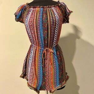 Paisley Print Romper